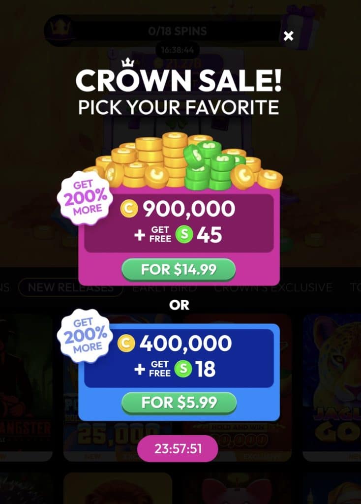 Crown Coins First Purchase Bonus