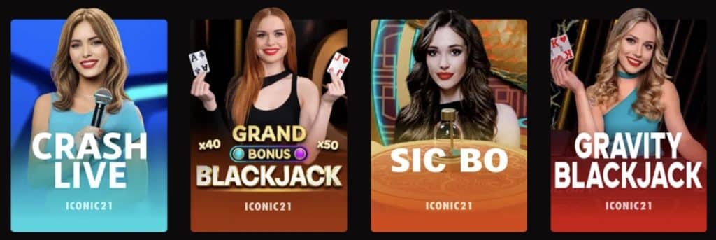 ICONIC21 Live Dealer games